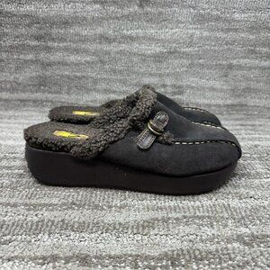 Volatile Lined Wedge Mules Clogs Women Size US 10 Brown